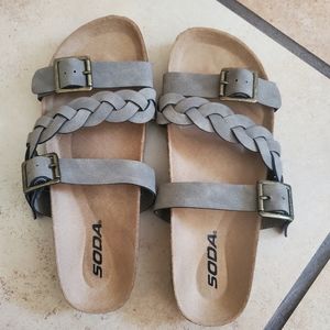 Slide on sandals